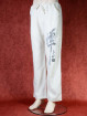 Tai Chi broek Linnen Zen script creme