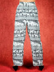Tai chi broek met touwtje elephant print zwart