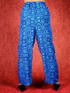 Tai chi broek met touwtje himalaya print blauw