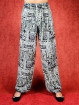 Tai chi broek met touwtje universe print zwart