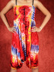 Dip-Dye & Tie-Dye Harem broek model Sinbad rood
