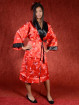 Satijnen Kimono tweezijdig draagbaar Rood - Zwart