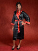 Satijnen Kimono tweezijdig draagbaar Rood - Zwart