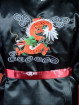 Satijnen Kimono tweezijdig draagbaar Maroon - Zwart M