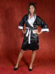 Satijnen Kimono tweezijdig draagbaar Wit - Zwart